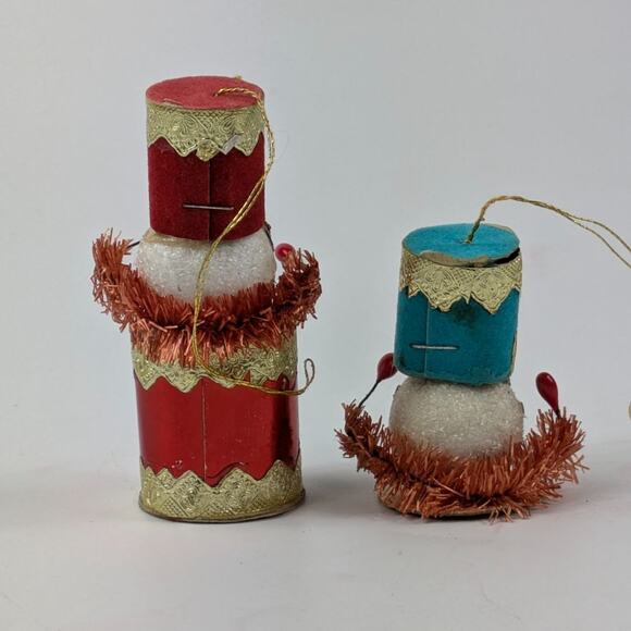Vintage Drummer Boy Christmas Tree Ornaments Drum Major Soldier 50s MCM Holiday - Picture 4 of 16